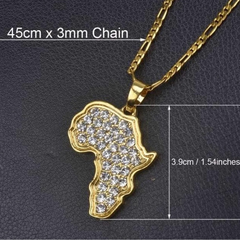 Africa rhinestone necklace